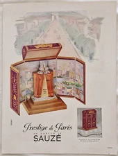 Belle Publicité Presse Ancienne 1946  Prestige De Paris Parfum Sauze Paris 