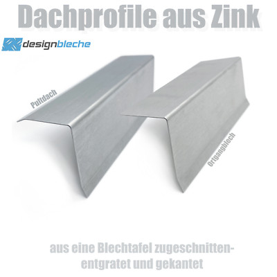 Zink Dachprofil Kantblech Dachblech 0,7mm Titan Zink Winkelblech bis 300cm Länge