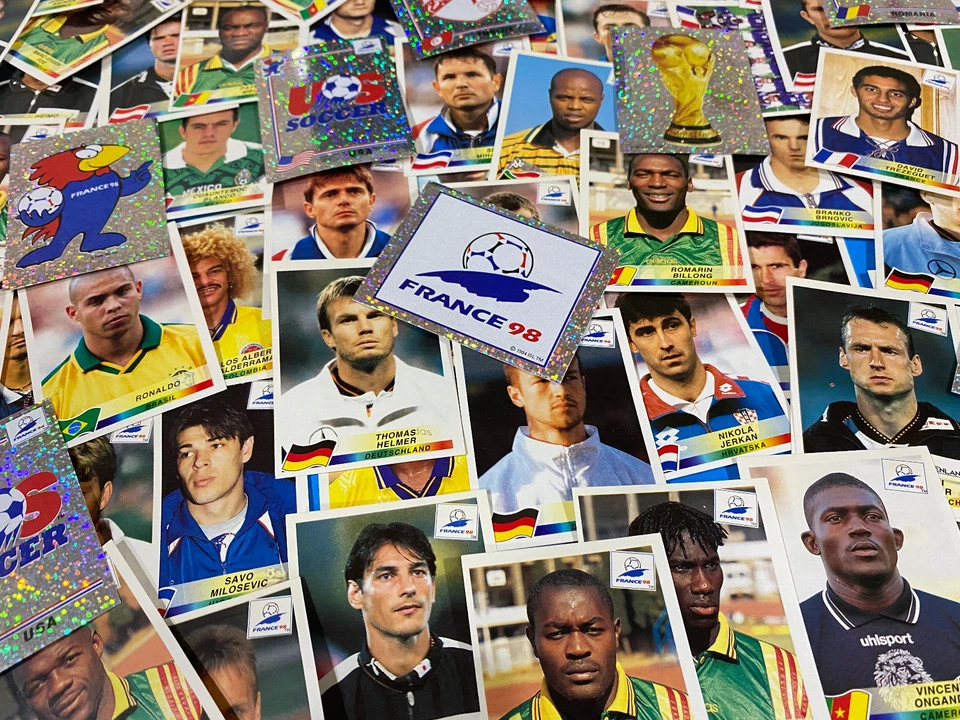 Figurine Panini World Cup France 98 WC France 98 dal n.353 al n.561 Velina Nera