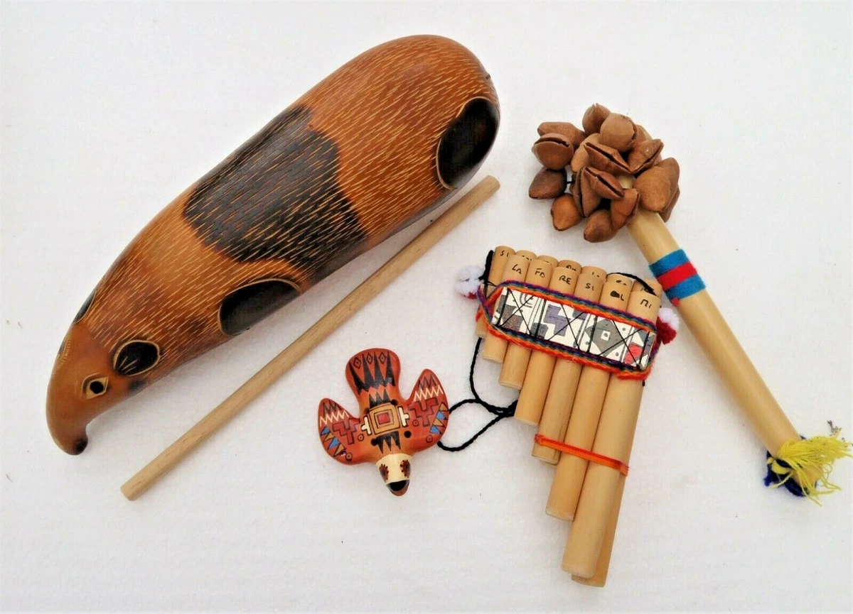 Set of 4 Musical Instruments from Peru eBay
