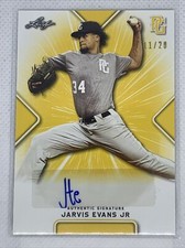 2021 LEAF PERFECT GAME YELLOW JARVIS EVANS JR PAPER RC AUTO # 11/20