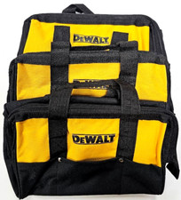 3 Dewalt Tool Bag W/ RAILS Case 13" x 10 x 9 Canvas For 20V Drill, Battery, Saw