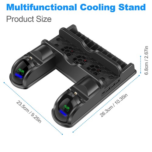 For PS-4/Slim/Pro Stand Controller Charging Station Dock External Cooling Fan US - Picture 4 of 12
