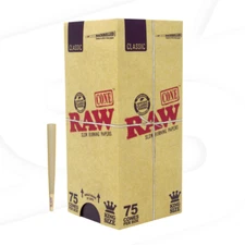 RAW Classic King Size Backrolled Cones | 75 Pack