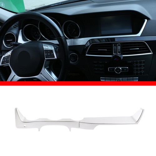 For Mercedes Benz C Class W204 11-13 ABS Silver Dashboard Display Frame Cover