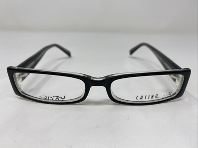 Casino Eyewear BLAIR BLACK CLEAR 51-16-135 Full Rim Eyeglasses Frame ZV62