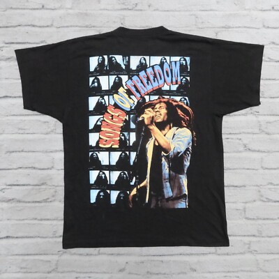 Vintage Bob Marley King of Reggae Rap Tee Shirt Songs of Freedom