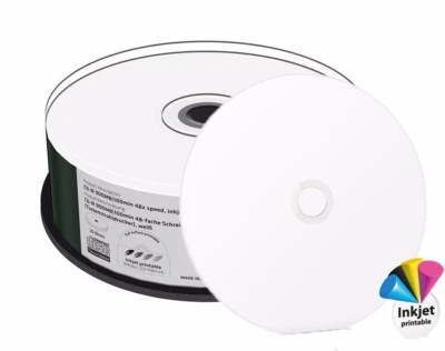 25 MediaRange CD R 48x Blank CD-R discs Printable full face 900MB 100 min MR243
