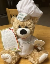 PBC International Bear Chef / Paradies Season’s Greetings Plush Sings EUC