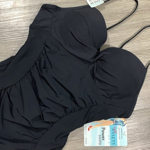 Assets by Spanx Black Push Up One Piece Swimsuit size S NWT - Picture 6 of 13