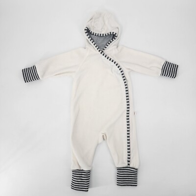 Reima Jumpsuit Infant Size 6M-9M Fleece Hooded Zip Cream Unisex 68cm Polyester