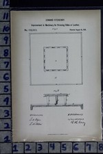1871 FITZHENRY BOSTON MA MÁQUINA DE VESTIR DE CUERO TEXTIL CHAROL LITOGRAFÍA 118003