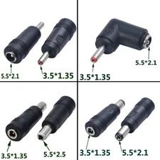 5.5 x 2.1 2.5mm to 3.5 x 1.35 mm Male Female DC Power Connector Adapter Laptop