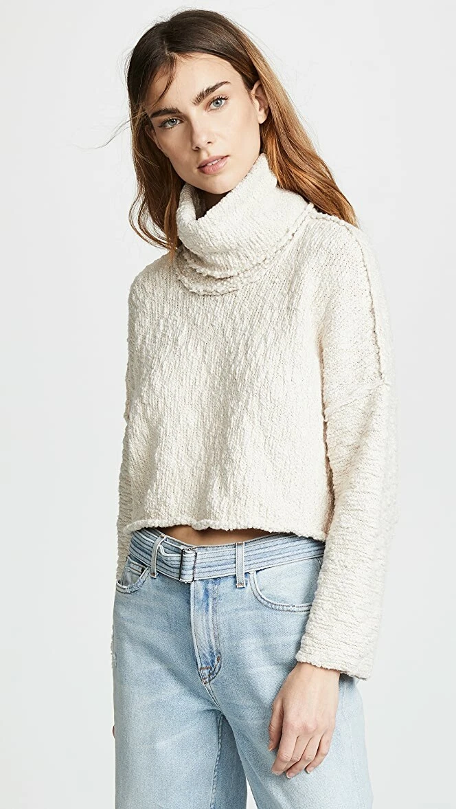 Free people big clearance easy cowl neck sweater
