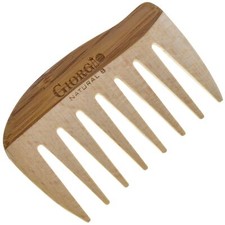 Small Natural Wooden Comb Hair Detangler for Thick Hair Bamboo and Beechwood ...