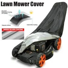Waterproof Lawn Mower Cover Black Universal Outdoor UV Protector for Push Mowers