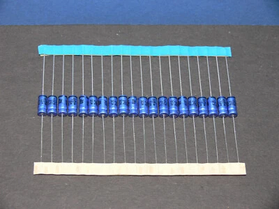 Roederstein axial Elko 2,2uF 63V 10,5 x 5mm Lot mit 20 Stk. blau - Bild 1 von 3