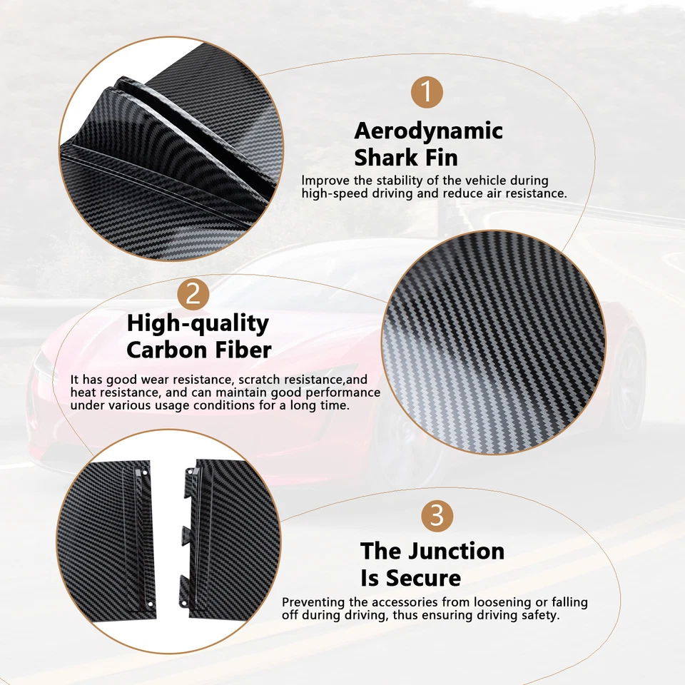 For E90 E92 F30 F10 G30 Carbon Rear Bumper Diffuser 5 Fins Spoiler Lip Splitter Foto 4 de 4