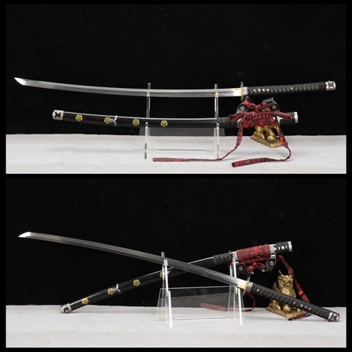 FullTang Nodachi Samurai Katana T10 Steel /Clay Tempered Long Blade Battle Ready