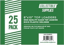 Collectible Supplies 8"x 10" Toploaders - 25 pack Top Loaders Picture Protection