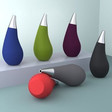 Variety of Colors Squeezable Soap Dispenser with Removable Silver Spout