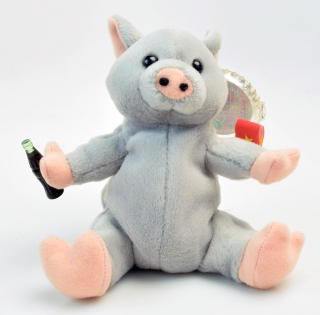 CocaCola Bean Bag Plush Pot Belly Pig Blubby International Collection