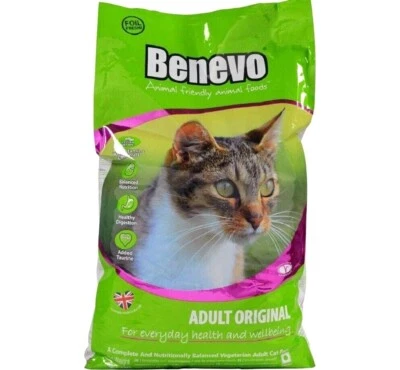 VEGAN CAT FOOD - (2kg / 10kg) - Benevo Original Dry Food bp Adult Kibble Feed