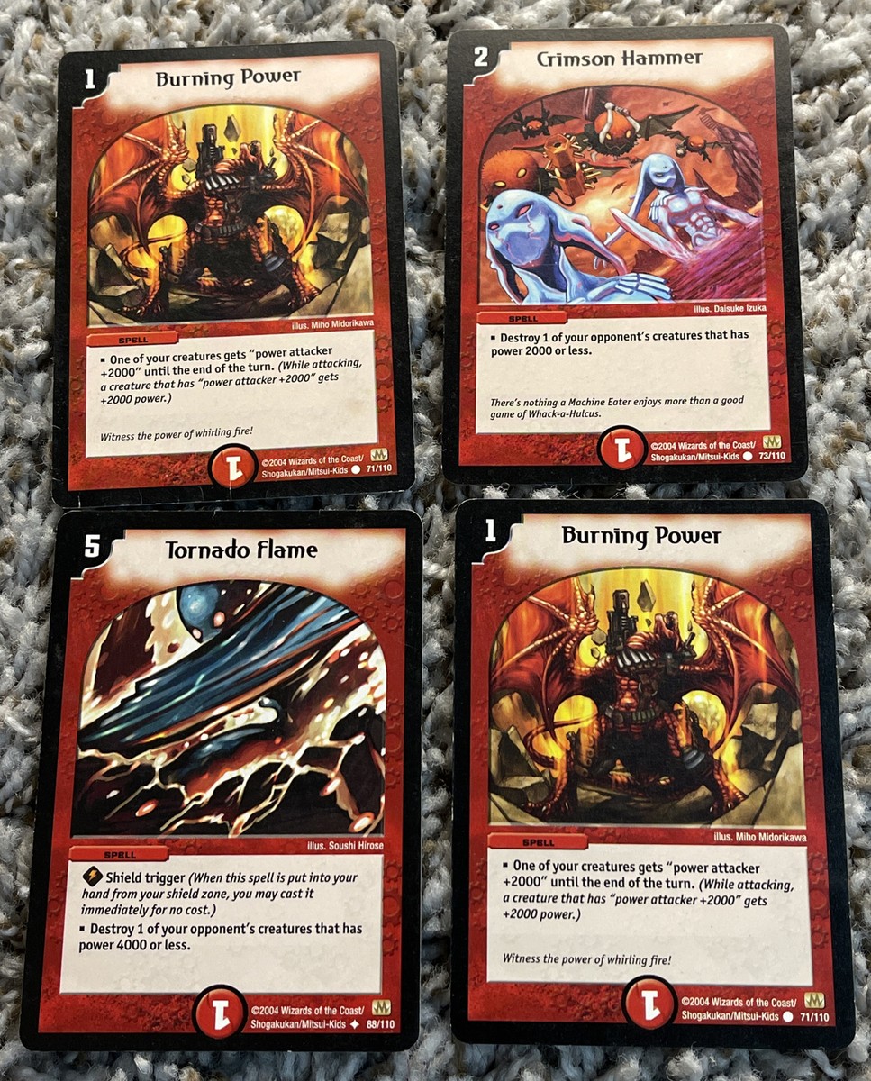 Lot Of 4 Duel Masters Trading Card Game Red Spell Card | eBay