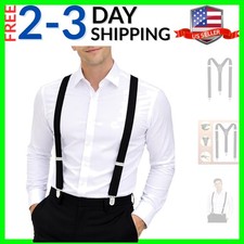 Men's Suspender - Adjustable Y-Back Clip-On Suspenders for Men with Heavy Dut...