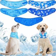 Dog Cooling Bandanas 5-Pack Ice Neck Wraps Pet Collar Summer