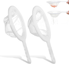 2 PCS Baby Brine Shrimp Net Sieve, 80 Mesh 200 Mesh Kit, Small Fish Aquarium Net