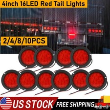 24810x Round 4led Truck Trailer Stop Turn Tail Brake Lights Waterproof 16led 24810x Round 4led Truck Trailer Stop Turn Tail Brake Lights Waterproof 16led