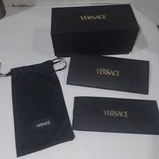 VERSACE Glasses Sunglasses Empty Storage Box With String Bag And Paper Work