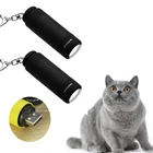 2pcs Mini LED Flashlight Torch USB Rechargeable Portable Pocket Light Keychain