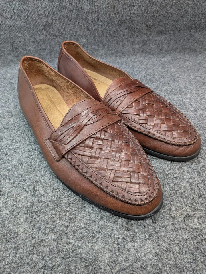 Cambridge 经典男式棕色皮革乐福鞋 11M 码 Mervyn's 复古  — 第 2/4 张图片