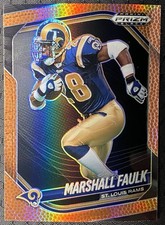 Panini 2025 Prizm Black Pigskin Prizm 022/225 Marshall Faulk #140 Rams