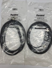 Pomona 2249-C-72 BNC(M)w/ Strain Relief  50 Ohm Impedance RG 58C/U C**Lot of 2**