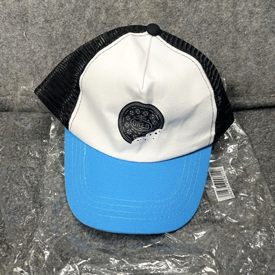Oreo Cap Mütze Verstellbarer Rücken Neu Weiß Blau Schwarz Baseball Cap Mütze