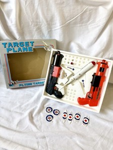 Mogul Enterprise Vintage Target Plane Flying Target Set w/ Box, Guns, Targets