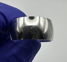 925 Sterling Silver Wide Dome Band Ring 6.7g Size 8, 9mm Rhodium Plated  C144