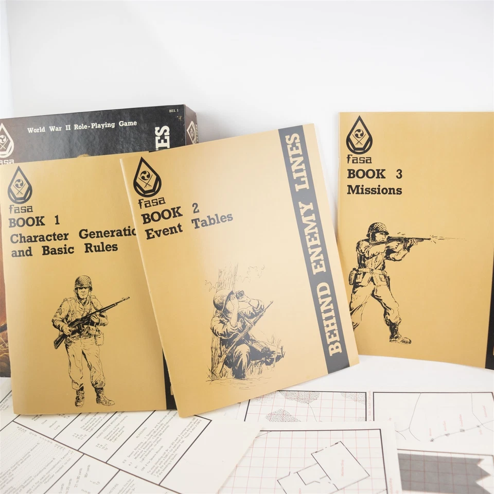 Behind Enemy Lines WWII Role Playing Game Fasa Unpunched Vintage - Image 3 of 4