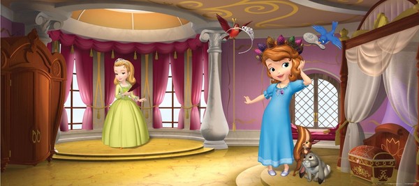 Disney Princess Sofia Fototapete 202X90 Cm Vlies MäDchen Kinderzimmer-image