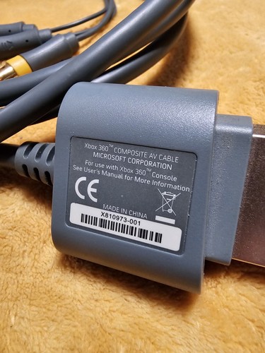 Xbox 360 AV Composite Audio/Video Cable Official OEM Microsoft - Picture 3 of 3