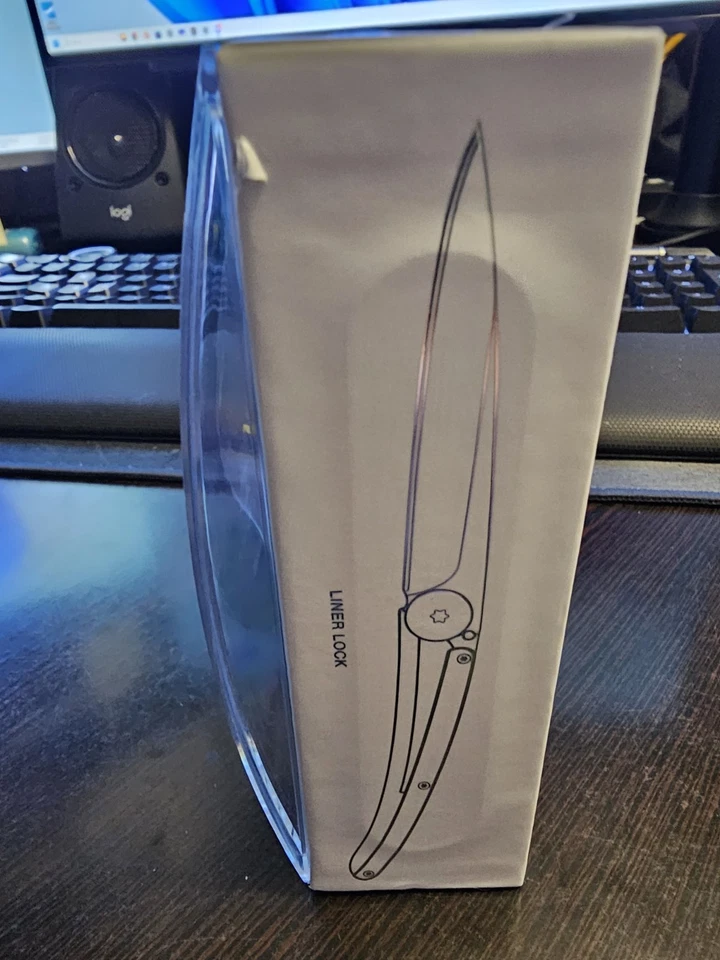 Navaja de Bolsillo Plegable Deejo 37g - Delgada y Ligera Acero Inoxidable -NUEVA EN CAJA Foto 4 de 4