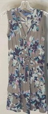 Simply vera Floral Gray Dress Xsmall
