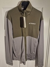 Adidas Terrex Multi Light Fleece Full Zip. Grey-Khaki. Size Small. BNWT
