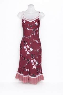 VTG Betsey Johnson Silk Slip Dress sz 6 Vintage Y2K 00s Milkmaid