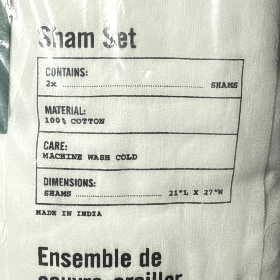 NUEVO Urban Outfitters Riley Blanco 100% Algodón Seersucker Almohada Estándar Falsa Foto 2 de 4