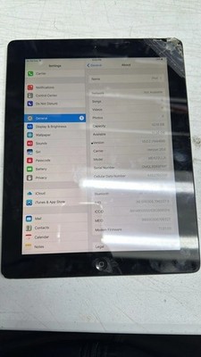 Apple iPad 4 16GB Turning on Tablet for Parts Only Not Bundled