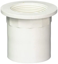 442P 1-1/2 NPMS Thread x 2-1/2 Straight Adapter with Slip Inlet, Sch 40 PVC W...